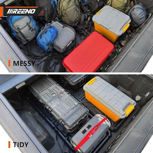 صينية تنظيم سرير الشاحنة المنزلقة للخارج، نظام تخزين البضائع عالي التحمل مع سهولة الوصول إلى الباب الخلفي، يناسب منظم سرير فائق التحمل بالحجم الكامل مقاس 6'7 بوصات، مادة HDPE متينة، بدون حفر in Kuwait