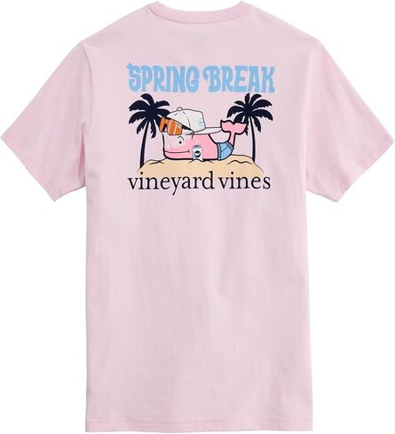 تي شيرت Vineyard Vines الرجالي ذو الأكمام القصيرة بجيب Spring Break Character Whale in Saudi Arabia
