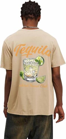 Men's Graphic Tees Letter Print Short Sleeve Aesthetic T Shirt Vintage Summer Tops in Saudi Arabia