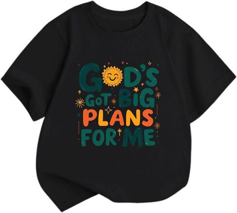 Boys Cute Christian Shirts for Kids God Religious Jesus Faith T Shirts Bible Verse Youth Letter Graphic Tees Tops in Kuwait