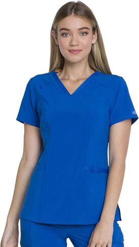 Dickies EDS Essentials Women Scrubs Top V-Neck DK735, S, Royal in Saudi Arabia