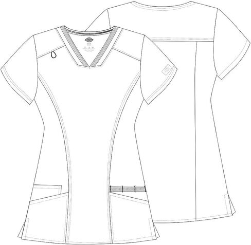 Dickies EDS Essentials Women Scrubs Top V-Neck DK735, S, Royal in Saudi Arabia