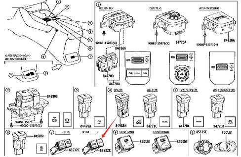 85532-0e100 منفذ USB لـ: Highlander.Type-c in Saudi Arabia