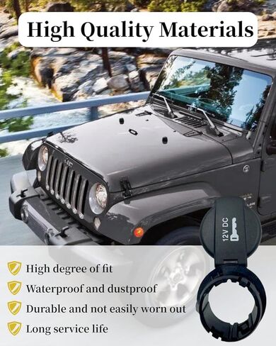 12V Power Outlet Cap Cover Fits for Jeep Wrangler 3.6L V6 2012-2017 JK 2018 for Ram ProMaster 1500 2500 3500 3.6L V6 3.0L I4 2014-2017 Cigarette Lighter Socket Cover 5026970AA in Kuwait