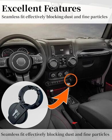 12V Power Outlet Cap Cover Fits for Jeep Wrangler 3.6L V6 2012-2017 JK 2018 for Ram ProMaster 1500 2500 3500 3.6L V6 3.0L I4 2014-2017 Cigarette Lighter Socket Cover 5026970AA in Kuwait