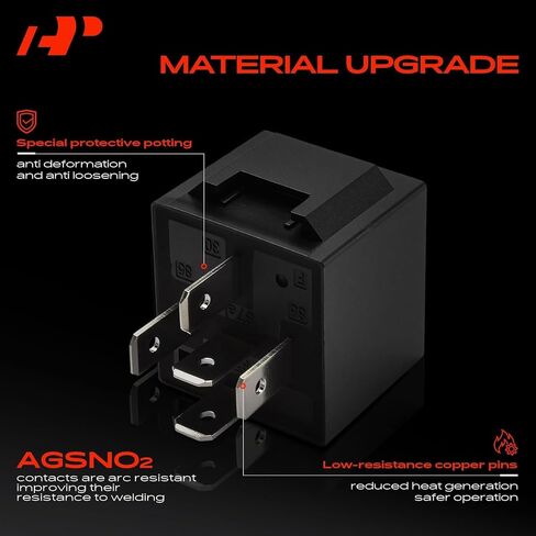 A-Premium 12V 40A 5-Pin SPDT Relay with Wiring Harness Socket & Iron Bracket Compatible with Automotive Car Truck Marine Boat (5-PC Set) in Saudi Arabia