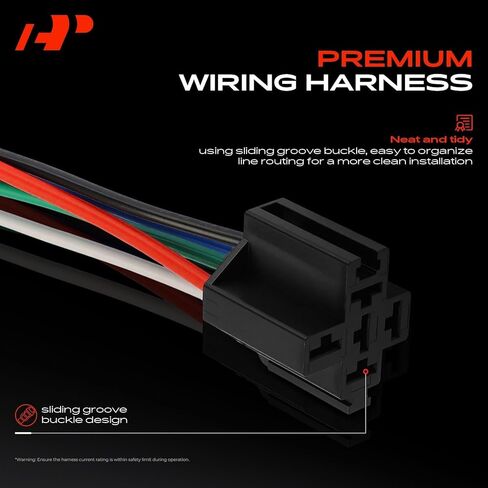 A-Premium 12V 40A 5-Pin SPDT Relay with Wiring Harness Socket & Iron Bracket Compatible with Automotive Car Truck Marine Boat (5-PC Set) in Saudi Arabia
