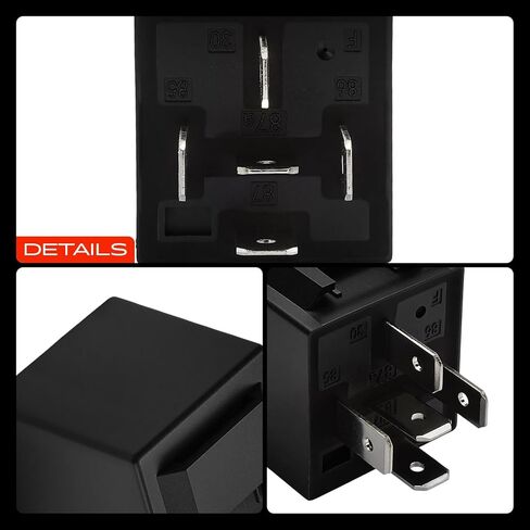 A-Premium 12V 40A 5-Pin SPDT Relay with Wiring Harness Socket & Iron Bracket Compatible with Automotive Car Truck Marine Boat (5-PC Set) in Saudi Arabia