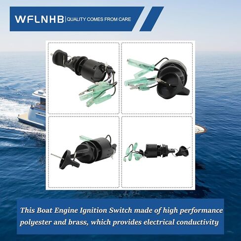 مفتاح إشعال WFLNHB واستبدال المفتاح لهوندا BF115 BF135 BF150 BF200 BF225 مع مفتاحين و6 أسلاك موصل محرك القارب 35100-ZV5-013 35100ZV5013 in Saudi Arabia