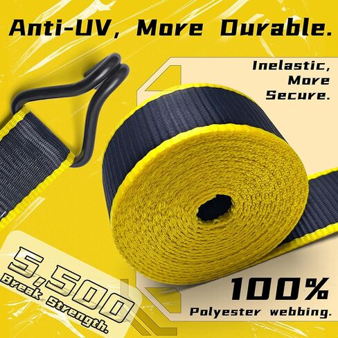 KJE Ratchet Straps Heavy Duty(4 Pack), 2" x 15' Black Ratchet Strap 5,500 Lbs Max Break Strength, Tie Down Ratcheting with J-Hook, Cargo Straps for Truck, Trailer, Moving Appliances in Saudi Arabia