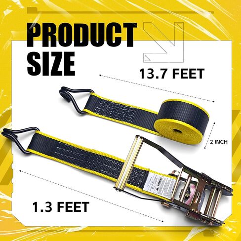 KJE Ratchet Straps Heavy Duty(4 Pack), 2" x 15' Black Ratchet Strap 5,500 Lbs Max Break Strength, Tie Down Ratcheting with J-Hook, Cargo Straps for Truck, Trailer, Moving Appliances in Saudi Arabia