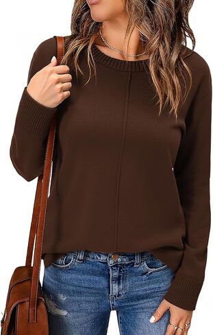 سترة نسائية من Totatuit موضة خريف وشتاء 2025، بلوفر غير رسمي برقبة دائرية وخفيفة الوزن، سترات علوية مريحة in Kuwait