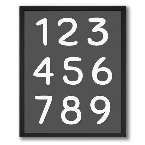 InkFlow Posters Numbers 1-9 Poster - Educational Wall Art Featuring Bold Numbers in Fun Colors, Great for Learning Spaces - Teacher & Classroom Art for Kids - 8x10 Unframed Canvas Print in Kuwait