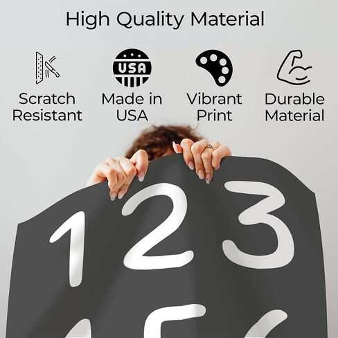 InkFlow Posters Numbers 1-9 Poster - Educational Wall Art Featuring Bold Numbers in Fun Colors, Great for Learning Spaces - Teacher & Classroom Art for Kids - 8x10 Unframed Canvas Print in Kuwait