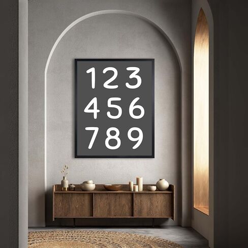 InkFlow Posters Numbers 1-9 Poster - Educational Wall Art Featuring Bold Numbers in Fun Colors, Great for Learning Spaces - Teacher & Classroom Art for Kids - 8x10 Unframed Canvas Print in Kuwait