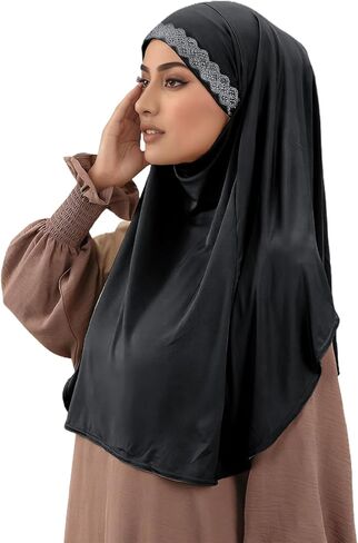 Wave Rhinestone Muslim Hijab for Women Long Tie-back Scarf Shawl Fashion Muslim Head Wrap Scarves Full Cover Headscarf in Saudi Arabia