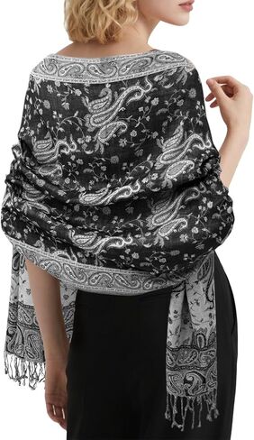 يلف شال باشمينا شال للنساء فساتين سهرة أنيقة مهرجان وشاح ناعم ناعم. in Kuwait