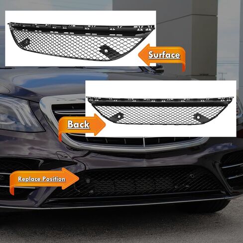 Front Lower Bumper Mesh Grille Fit for Mercedes Benz S450 S560 S65 AMG 2018 2019 2020 Replace for 2228857100 in Saudi Arabia