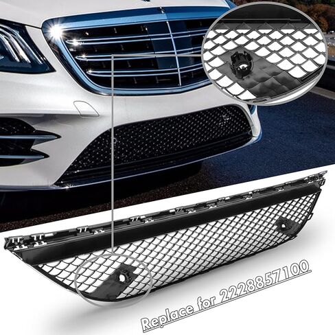 Front Lower Bumper Mesh Grille Fit for Mercedes Benz S450 S560 S65 AMG 2018 2019 2020 Replace for 2228857100 in Saudi Arabia