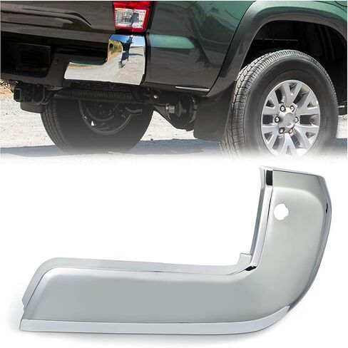 KUAFU Rear Bumper End Caps RH Compatible with 2016-2023 Toyota Tacoma with Parking Sensors Holes Chrome Covers Corner Extension Replacement for TO1105132 in Saudi Arabia