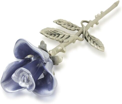 أوعية تذكارية برونزية بجذع الورد - صغيرة جدًا تحمل 1 بوصة مكعبة من الرماد - تذكار تذكاري باللون الأرجواني الخزامي in Kuwait