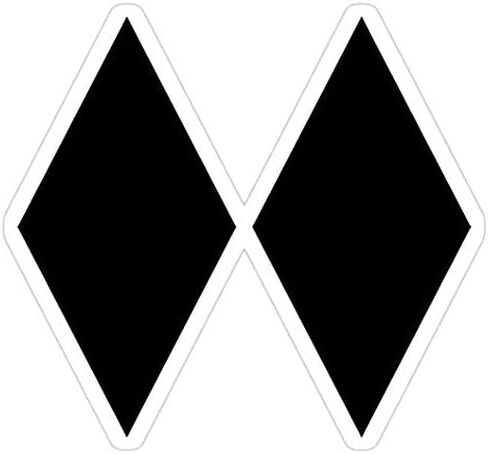 Double Black Diamond Skiing SKI Expert ONLY Decal Sticker - Sticker Graphic - Sticks to Any Flat Surface in Saudi Arabia