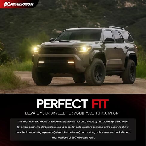 2PCS Front Seat Recline Lift Spacers Kit - Adjustable Seat Riser Blocks for 2022-2025 3rd Gen Toyota Tundra (Driver/Passenger Compatible) | Enhanced Seat Height & Recline Adjustment Accessories in Kuwait