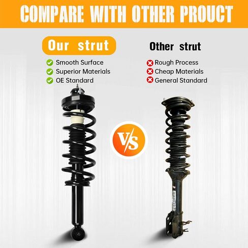 مجموعات الدعامات الخلفية مع استبدال ممتص الصدمات الزنبركي اللولبي لـ DODGE JOURNEY 2011-2019 172896 (مجموعة من 2) in Kuwait