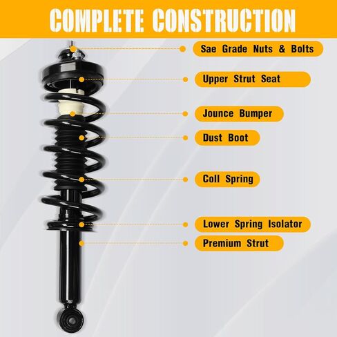 مجموعات الدعامات الخلفية مع استبدال ممتص الصدمات الزنبركي اللولبي لـ DODGE JOURNEY 2011-2019 172896 (مجموعة من 2) in Kuwait