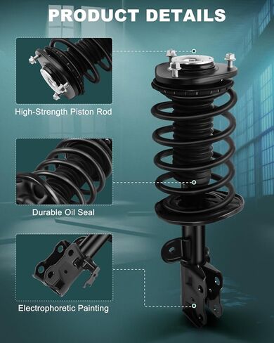 AUTOMUTO Front Pair Complete Struts Spring Assembly Shock Absorber Compatible with 2010-2015 for Toyota Prius Struts 172689 172688 in Saudi Arabia