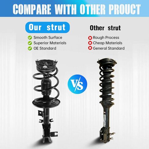Set of 4Pcs Front Struts w/Coil Spring and Rear Shock Absorbers Replacement for Nissan Murano 2009-2014 3.5L V6-172607 172606 349092 in Saudi Arabia