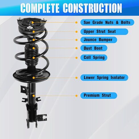 Set of 4Pcs Front Struts w/Coil Spring and Rear Shock Absorbers Replacement for Nissan Murano 2009-2014 3.5L V6-172607 172606 349092 in Saudi Arabia