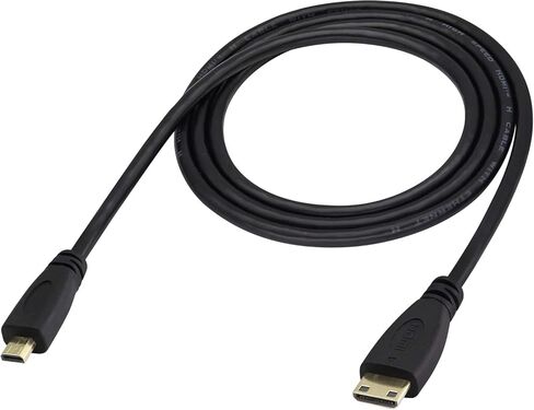 Micro hdmi Socket Male to Mini hdmi Male Converter,high Speed Micro hdmi Cable 4k,Compatible with Digital Cameras, Tablet,Monitors,and Other Devices.(1m) (C/D) in Kuwait