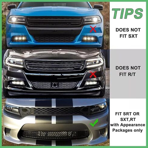 Front Lower Mesh Grille For Dodge Charger SRT Scat Pack Daytona Bumper Front Grill Assembly 2015-2021 in Kuwait