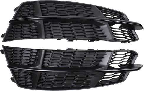 NewYall المصد الأمامي العسل اليسار واليمين شبكة مصابيح الضباب غطاء الكسوة الحافة لأودي A6 كواترو S6 C7 S-Line 2016 2017 2018 in Kuwait