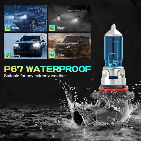 مجموعة مصابيح الهالوجين الأمامية متوافقة مع Toyota RAV4 ذات الحزم العالية والمنخفضة 2013 2014 2015، ضوء أبيض 5500K، سطوع 300%، التوصيل والتشغيل، 4 عبوات in Kuwait