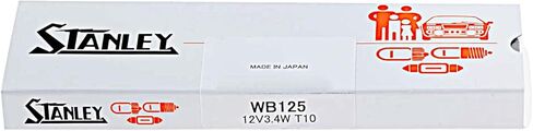 Stanley WB125 12V 3.4W T10 W2.1X9.5D Clear Auto Bulb Plain Box in Saudi Arabia