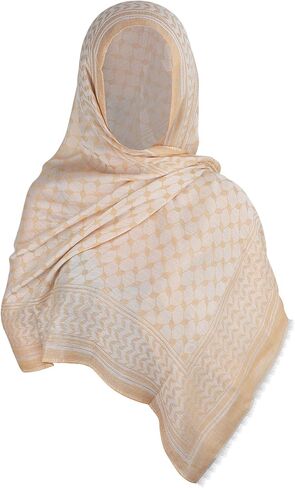 Starsouce Lightweight Jersey Hijab Scarf for Women 74.8" x 27.5" Large Muslim Head Scarf Wrap Breathable Arab Keffiyeh Shawl in Saudi Arabia