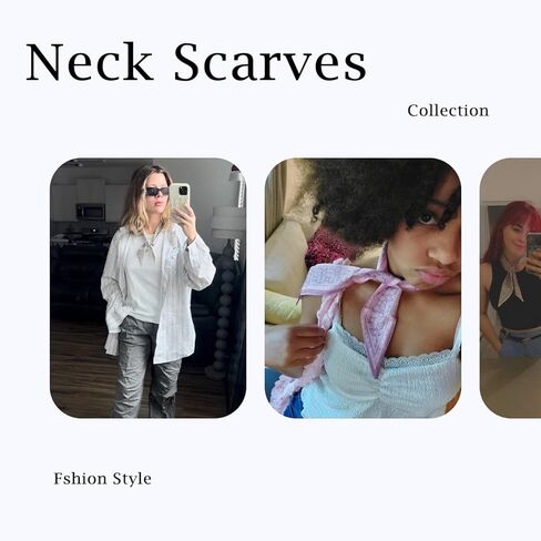4Pcs Fashion Scarves for Women, Multifunctional Boho Scarves Headbands Satin Scarf for Bag Hair Accessories in Saudi Arabia