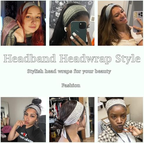4Pcs Fashion Scarves for Women, Multifunctional Boho Scarves Headbands Satin Scarf for Bag Hair Accessories in Saudi Arabia