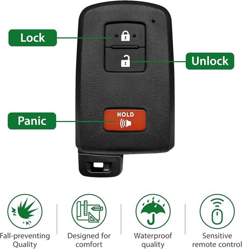2 Keylessbest Replacement for 2016 2017 2018 2019 2020 2021 2022 Smart Proximity Toyota 4-Runner Tundra Tacoma Sequoia GNE 231451-0010 Board Key Fob HYQ14FBB 315MHz 3 Buttons in Saudi Arabia