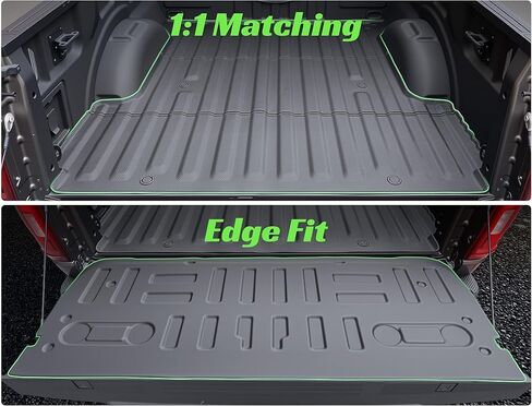 حصيرة سرير الشاحنة لعام 2015-2025 Ford F150 تتضمن F150 Lightning 2022-2025 (5.5FT، 67.1 بوصة)، ملحقات F150 شديدة التحمل TPE للحماية من جميع الأحوال الجوية، وإكسسوارات بطانة الباب الخلفي in Kuwait