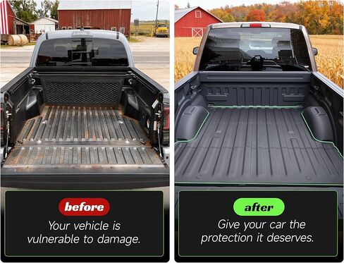 حصيرة سرير الشاحنة لعام 2015-2025 Ford F150 تتضمن F150 Lightning 2022-2025 (5.5FT، 67.1 بوصة)، ملحقات F150 شديدة التحمل TPE للحماية من جميع الأحوال الجوية، وإكسسوارات بطانة الباب الخلفي in Kuwait
