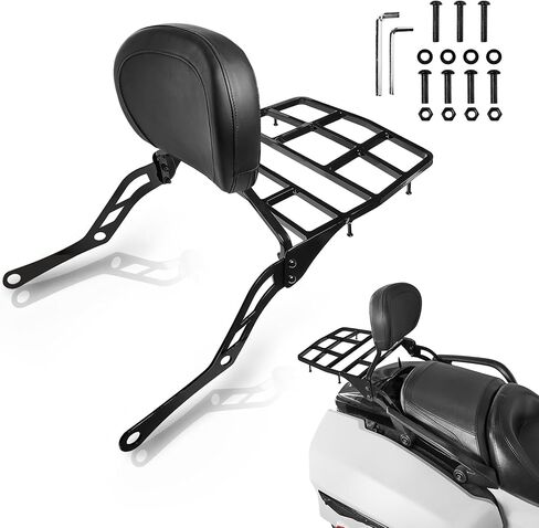 Rear Passenger Backrest with Luggage Rack for Can-am Spyder F3 F3-S F3-T 2015-2025, Rear Carrier Luggage Rack and Rear Back Rest Passenger Sissy Bar for Spyder F3 Accessories in Kuwait