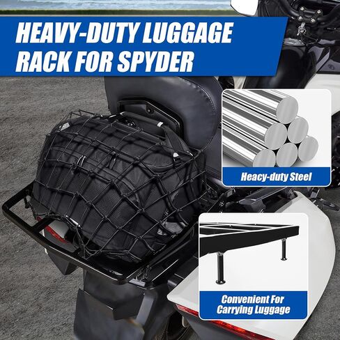 Rear Passenger Backrest with Luggage Rack for Can-am Spyder F3 F3-S F3-T 2015-2025, Rear Carrier Luggage Rack and Rear Back Rest Passenger Sissy Bar for Spyder F3 Accessories in Kuwait