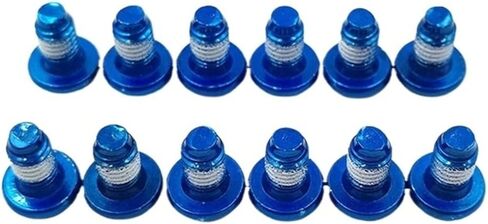 12 Pcs Colorful Bicycle Front Brake Disc Screws Rotor Bolts M5x10mm T25 Torx Head Fixing Nuts Compatible with Light-bee(Black) in Saudi Arabia