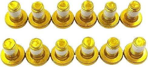 12 Pcs Colorful Bicycle Front Brake Disc Screws Rotor Bolts M5x10mm T25 Torx Head Fixing Nuts Compatible with Light-bee(Black) in Saudi Arabia