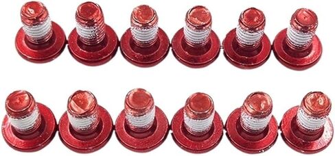12 Pcs Colorful Bicycle Front Brake Disc Screws Rotor Bolts M5x10mm T25 Torx Head Fixing Nuts Compatible with Light-bee(Black) in Saudi Arabia