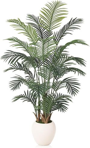 Artificial Palm Tree Plant - 7FT Tall Fake Tree with Realistic Look & UV Protection - Large Indoor Outdoor Faux Floor Plant for Home Office Decor in Kuwait