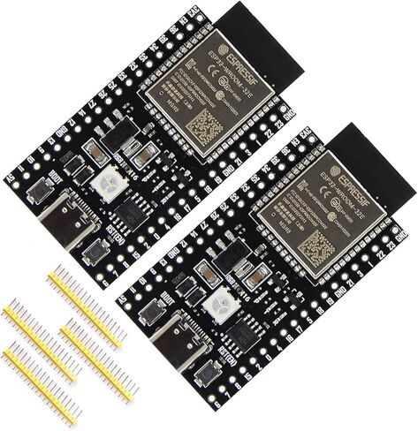2Pcs ESP32 32E Development Board 2.4GHz Dual-Core WiFi+Bluetooth 2 Function Microcontroller ESP32-DevKit Board USB Interface(ESP32-WROOM-32E Original Module) in Saudi Arabia